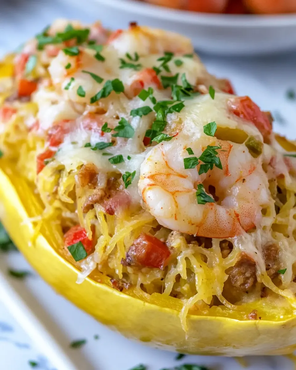 Classic Shrimp Fajita Stuffed Spaghetti Squash image
