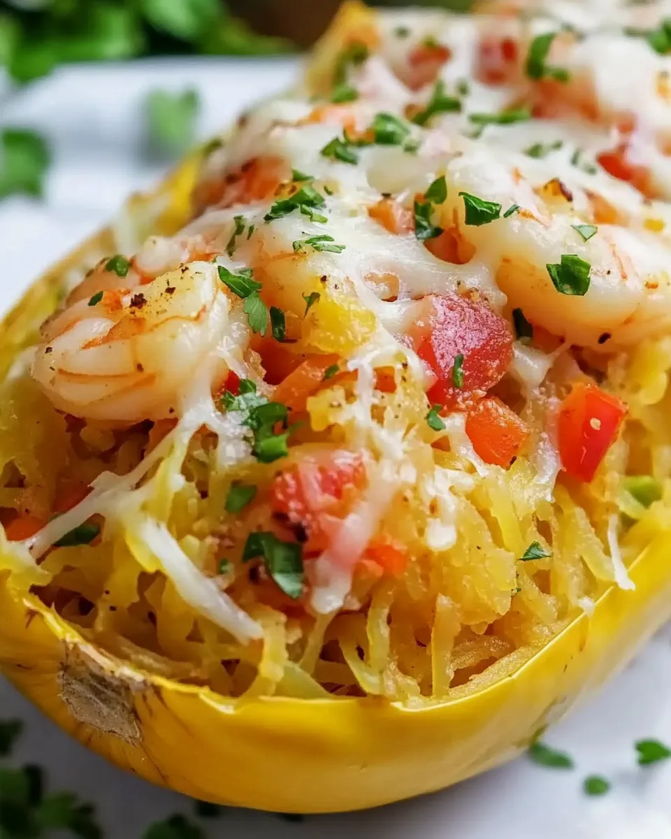 Easy Shrimp Fajita Stuffed Spaghetti Squash recipe photo