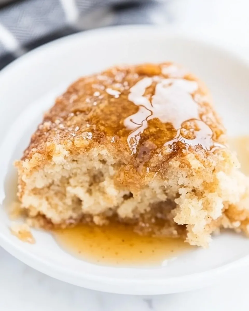 Classic Slow Cooker Banana Bread Cake with Brown Sugar Sauce image