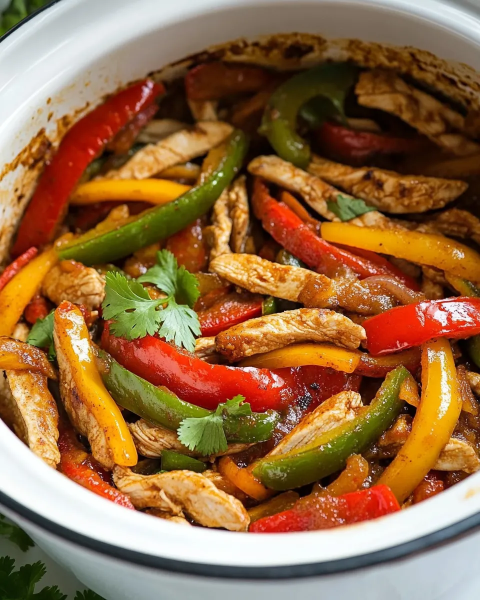 Delicious Slow Cooker Chicken Fajitas image