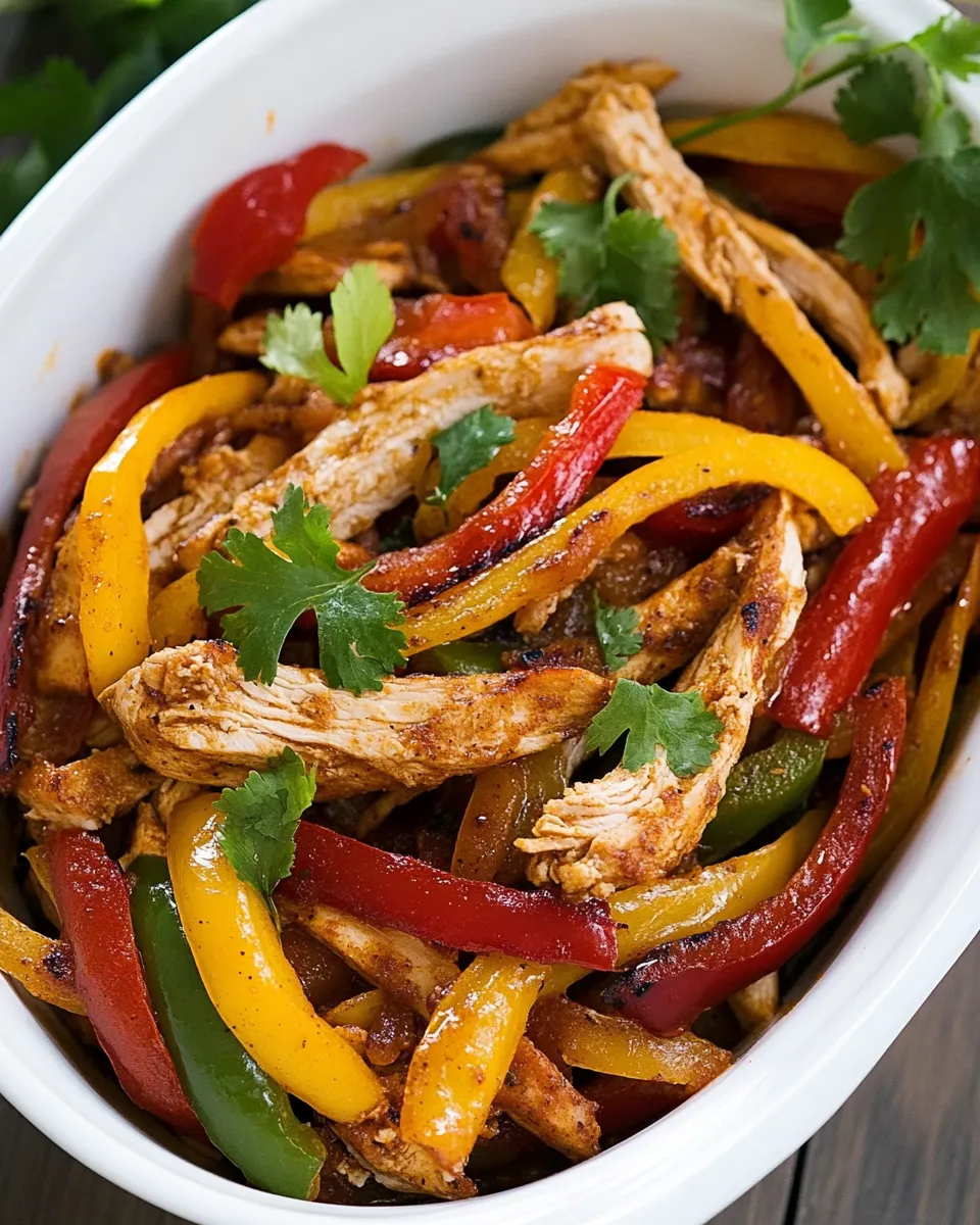 Homemade Slow Cooker Chicken Fajitas recipe photo