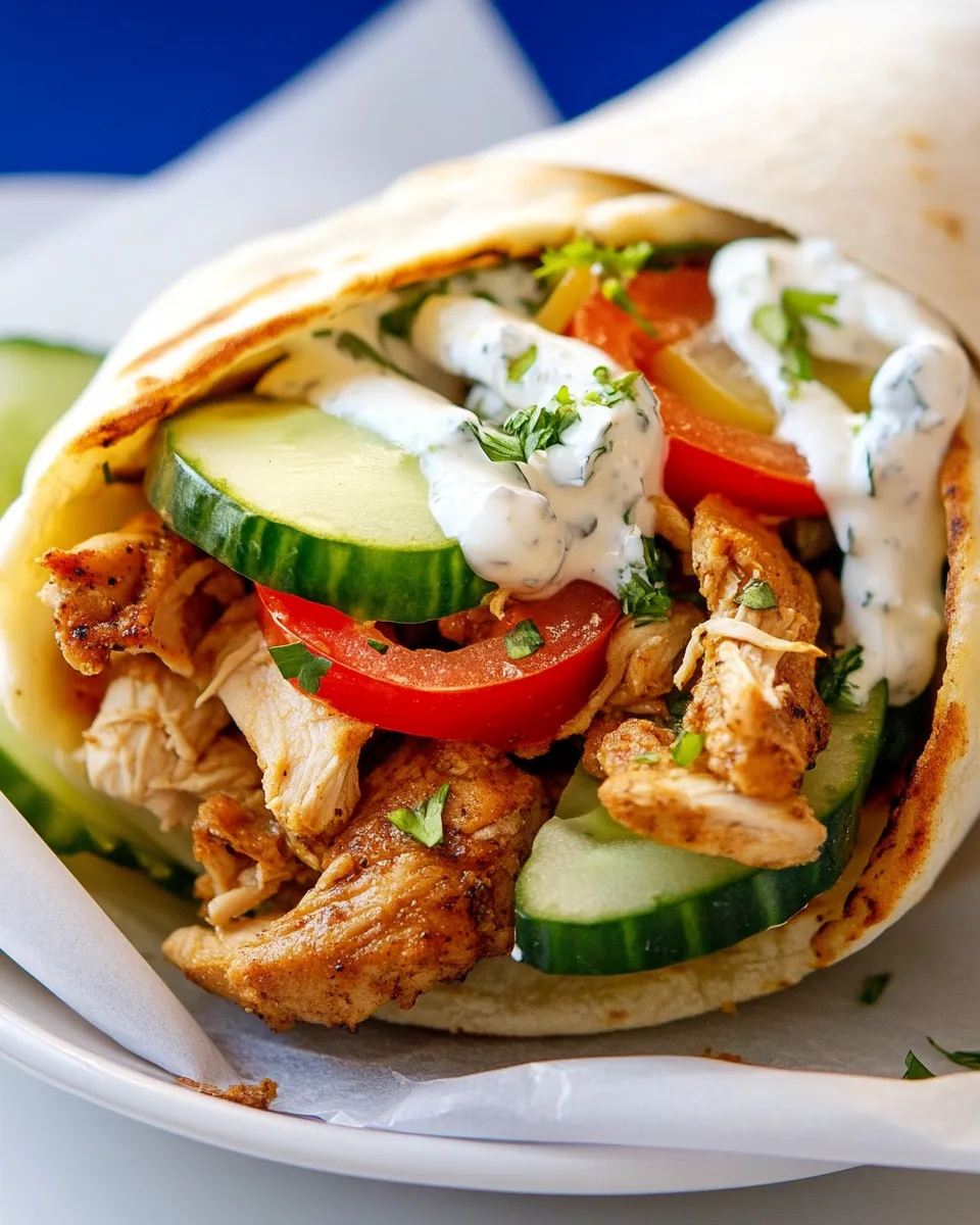 Homemade Slow Cooker Chicken Gyros photo