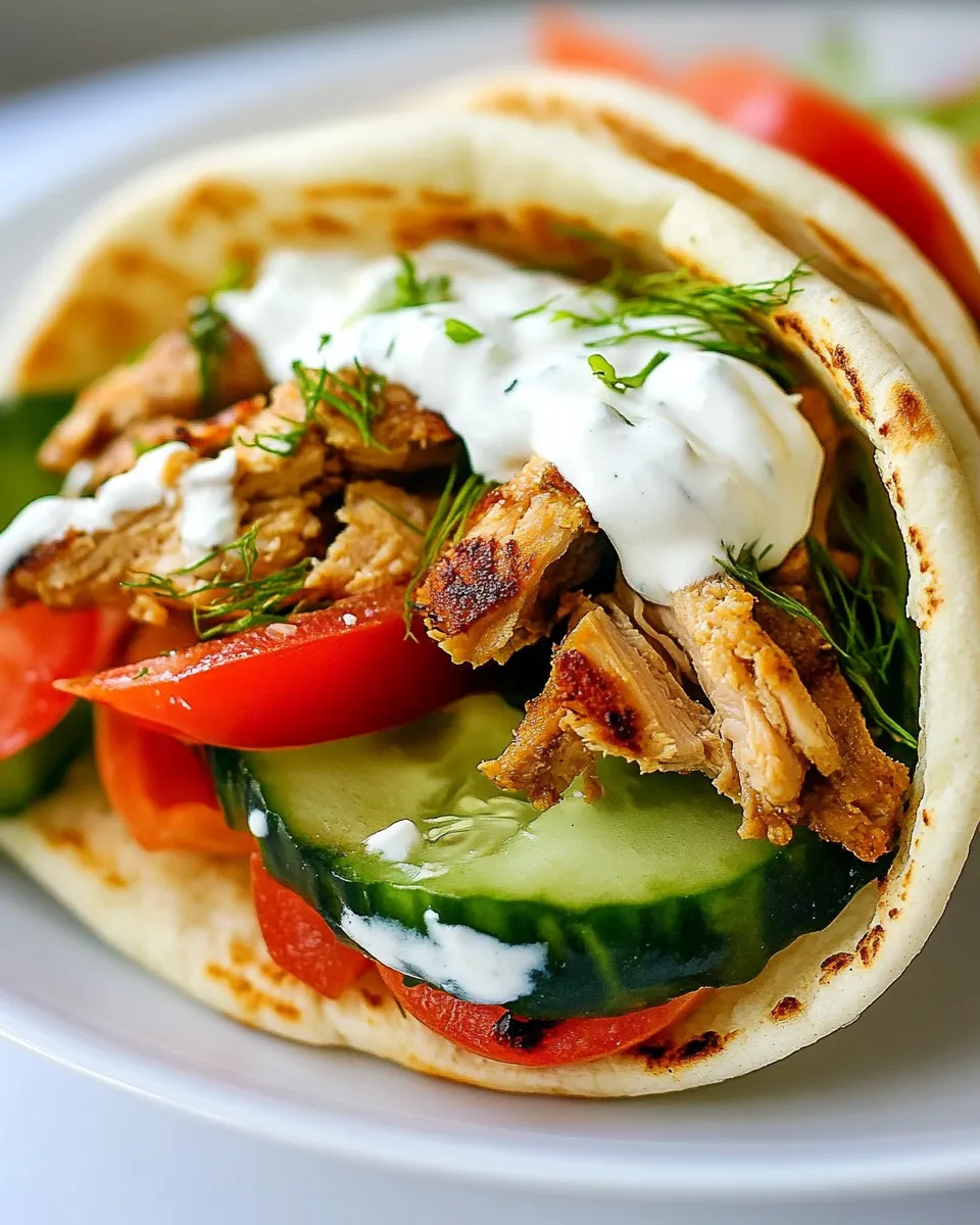 Classic Slow Cooker Chicken Gyros image