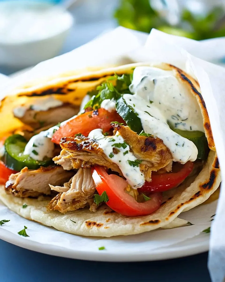 Easy Slow Cooker Chicken Gyros recipe photo