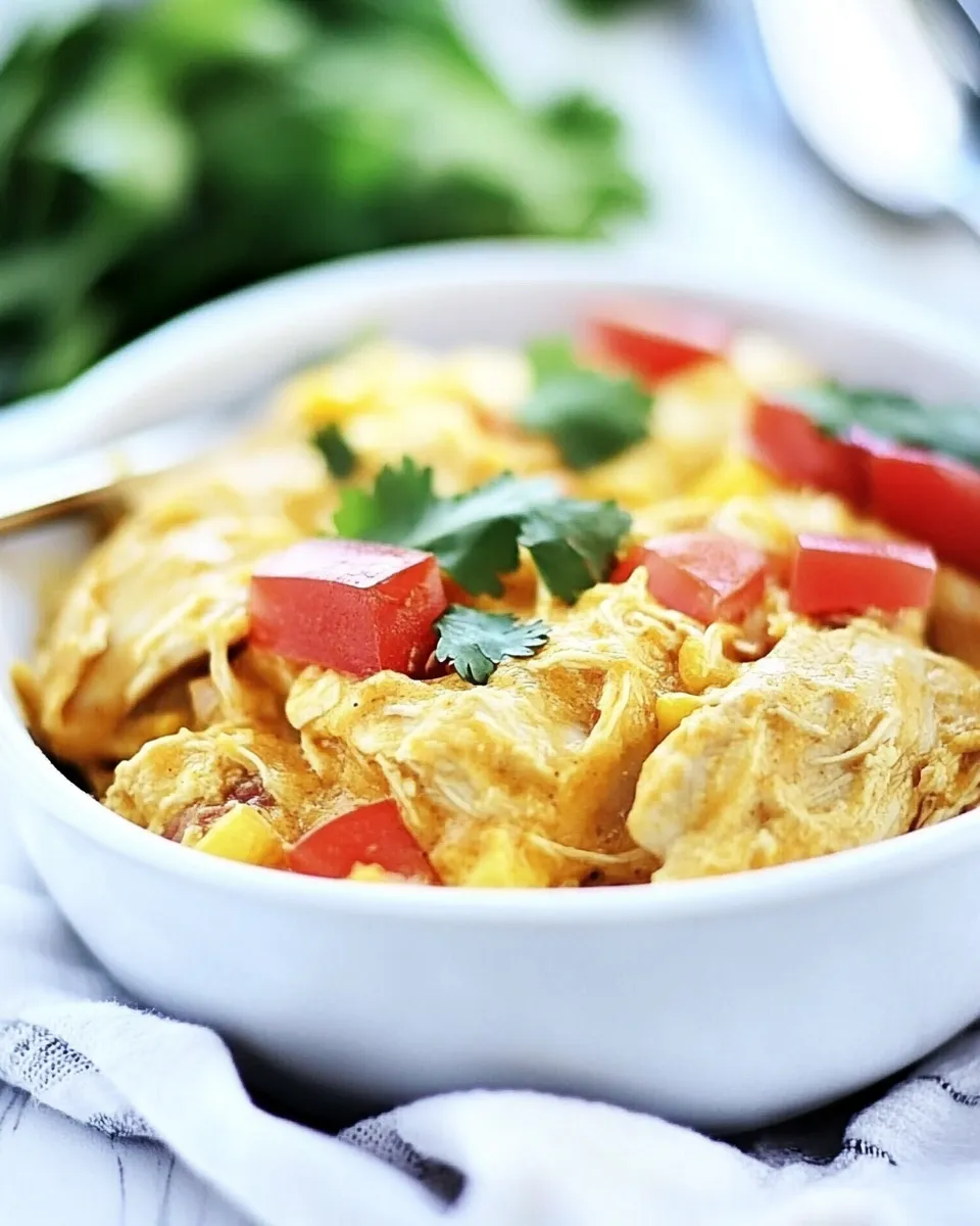 Delicious Slow Cooker King Ranch Chicken shot