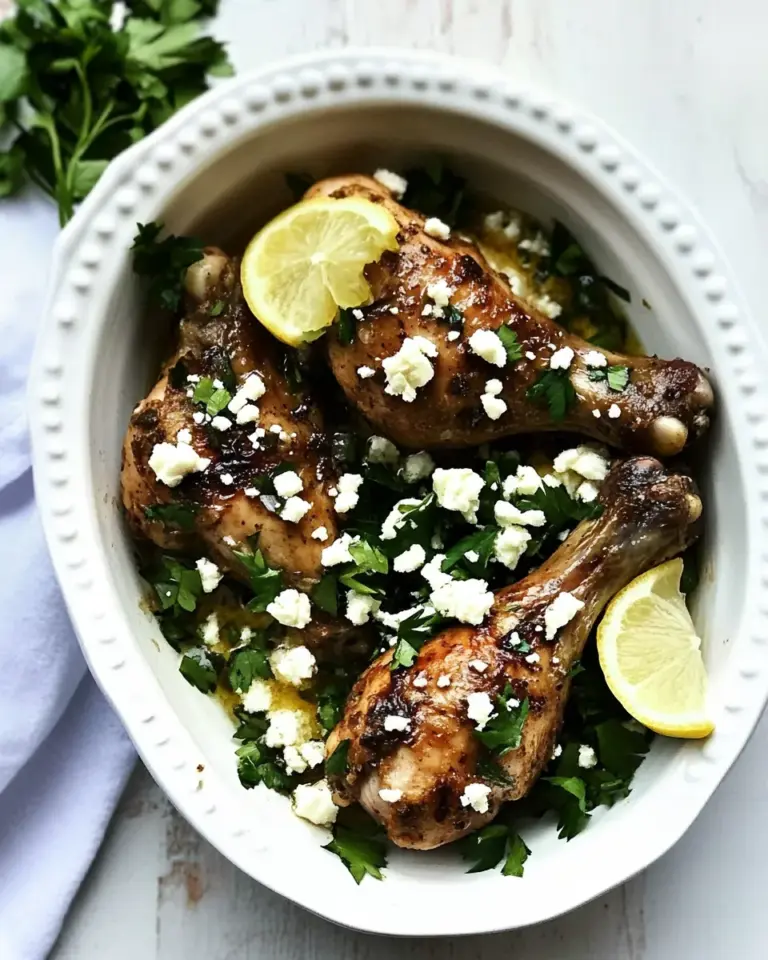 Homemade Slow Cooker Lemon Feta Chicken Drumsticks photo
