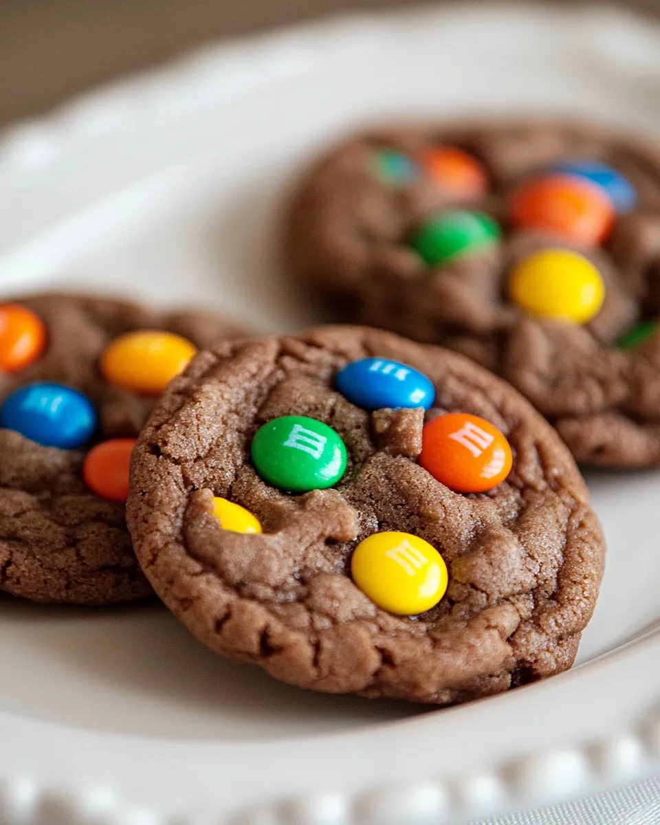 Sweet Small-batch Chocolate Mini M&M Cookies shot