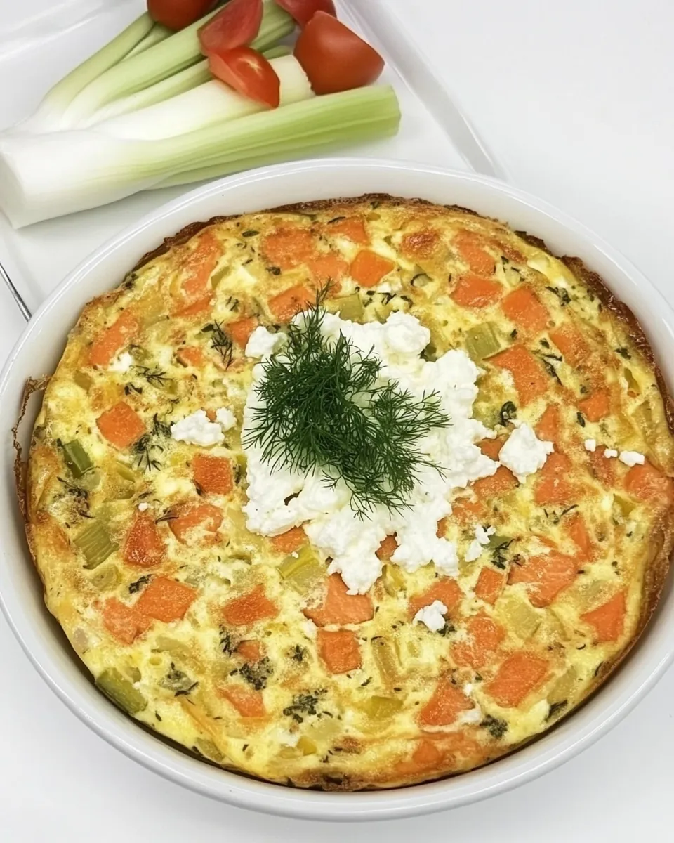 Classic Smoked Salmon Frittata with Goat Cheese and Leeks image