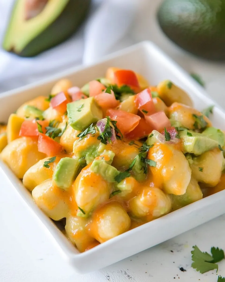 Savory Smoky Avocado Shells and Cheese dish photo