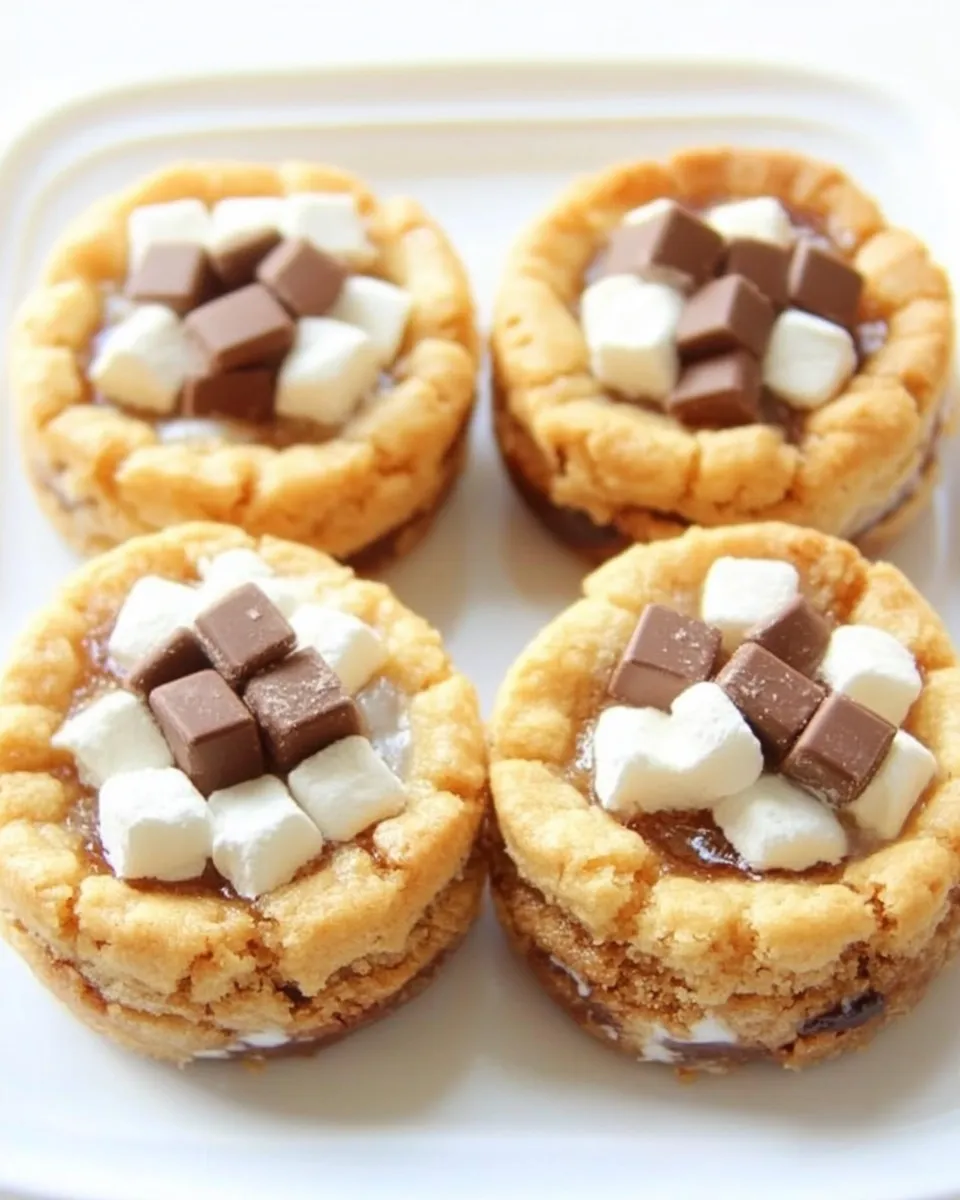 Delicious Smore Cookie Tarts shot