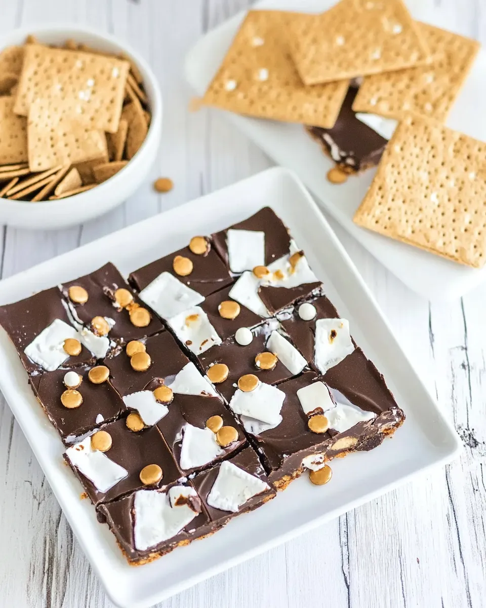 Delicious Smores Bark shot