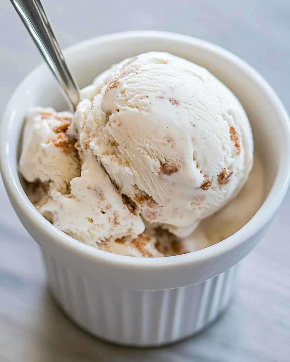 Delicious Snickerdoodle Cheesecake Ice Cream shot
