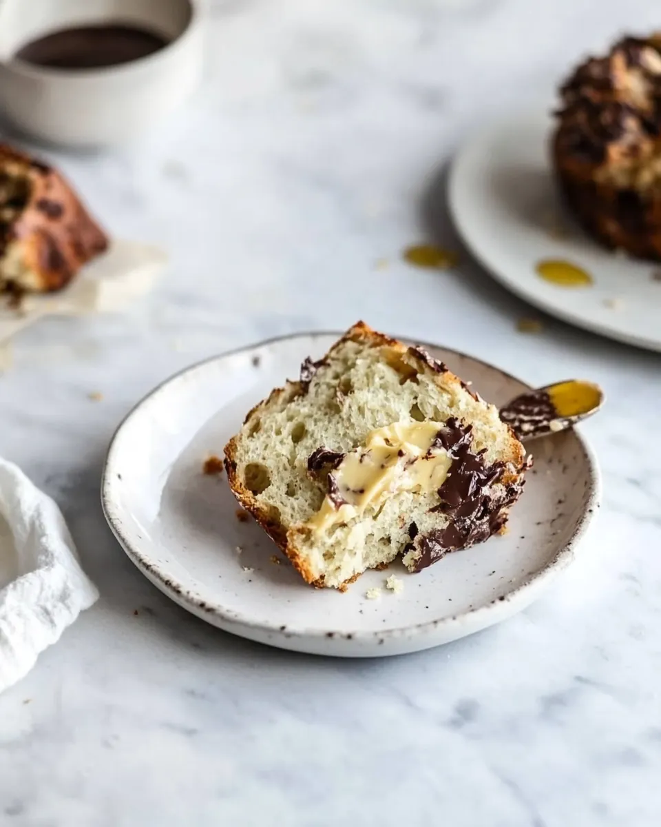 Easy Soda Bread with Milk Chocolate and Salted Honey Butter. recipe photo
