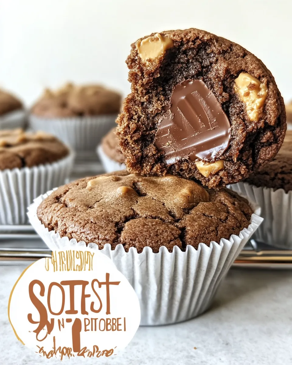 Homemade Soft Chocolate Peanut Butter Cup Cookies photo
