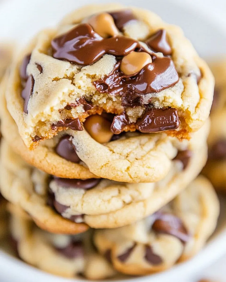Easy Soft and Chewy Snickers Chocolate Chip Cookies recipe photo