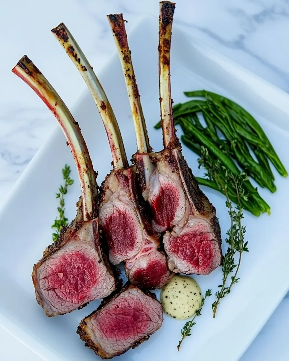 Delicious Sous Vide Rack Of Lamb (Frenched) shot
