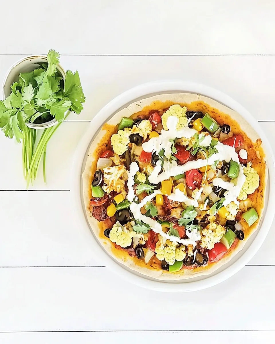 Homemade Southwestern Roasted Cauliflower Pizza photo