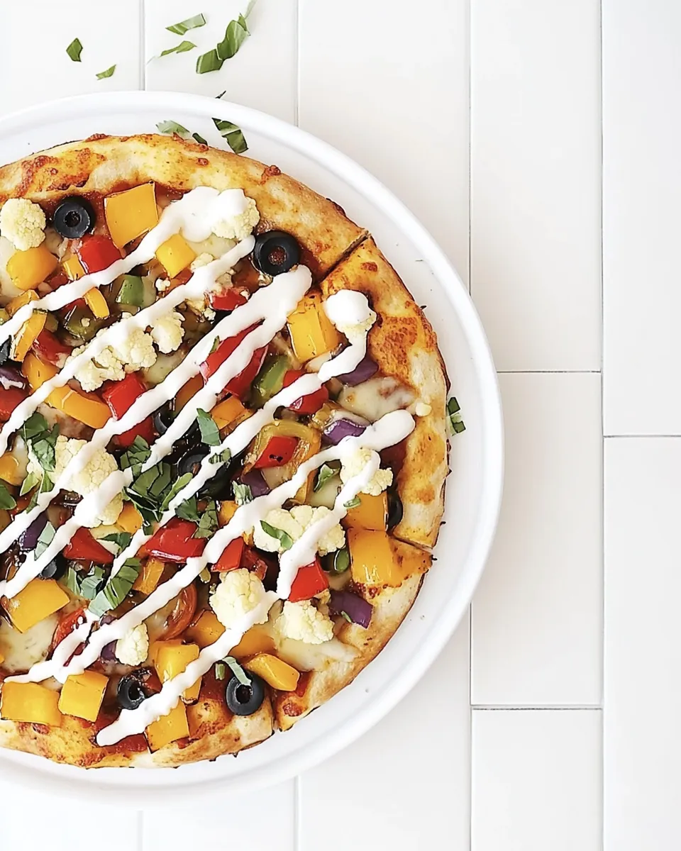 Delicious Southwestern Roasted Cauliflower Pizza image