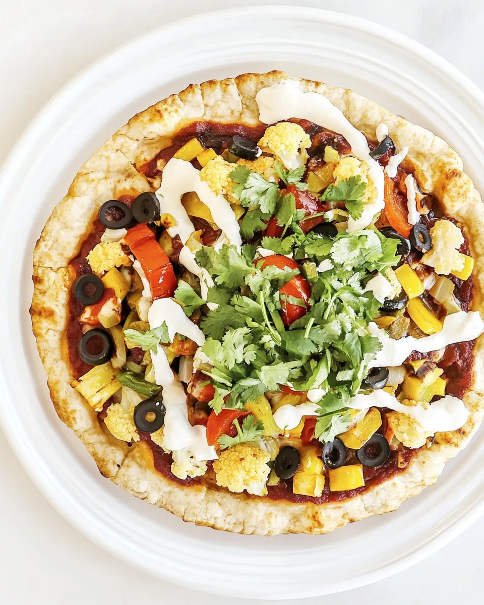 Quick Southwestern Roasted Cauliflower Pizza recipe photo