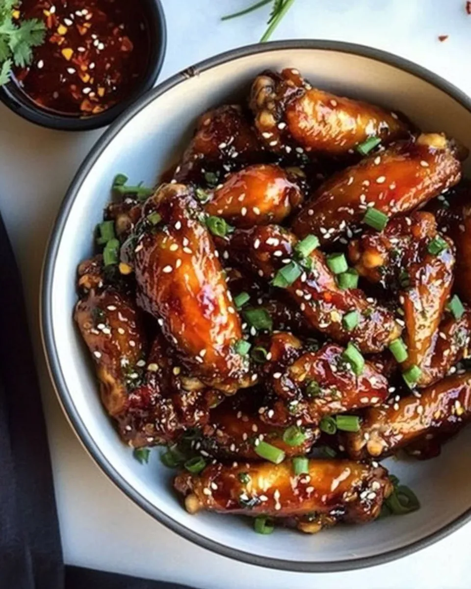Delicious Soy & Sweet Chili Chicken Wings shot