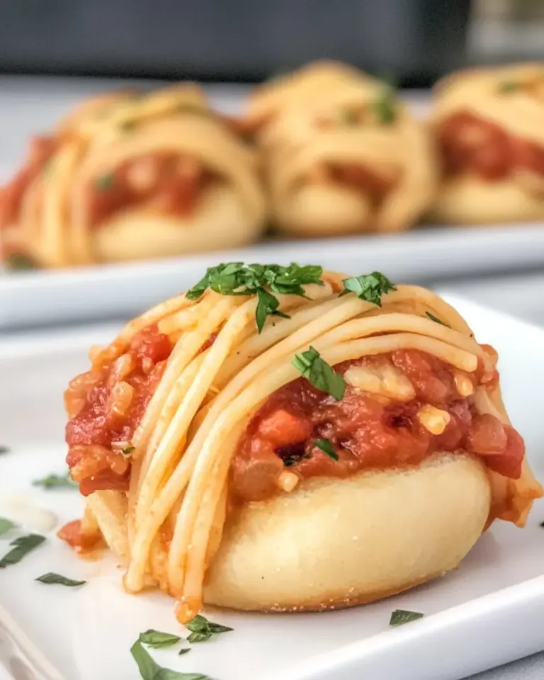 Homemade Spaghetti Garlic Knot Sliders photo