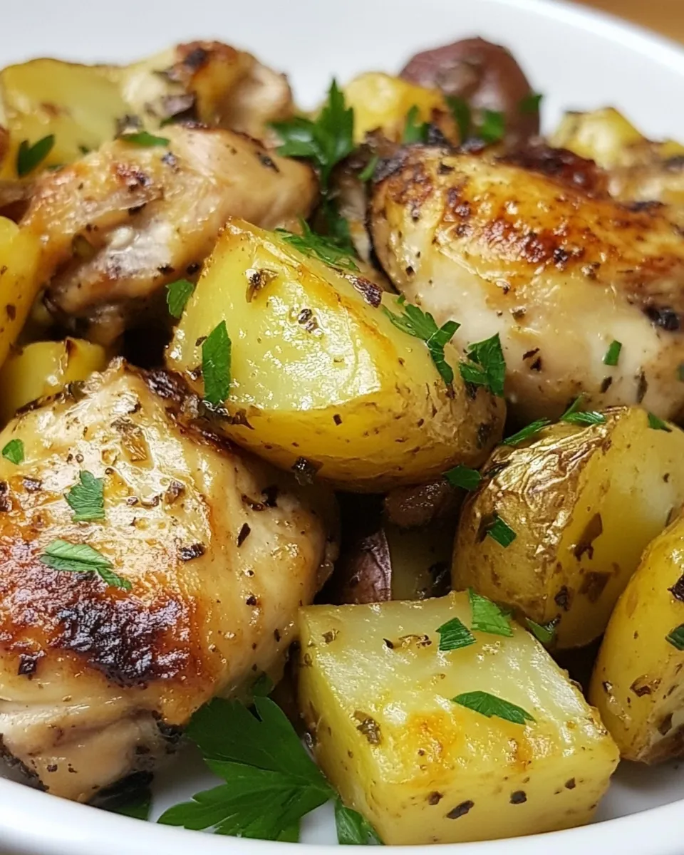Classic Spanish Chicken and Potatoes dish photo