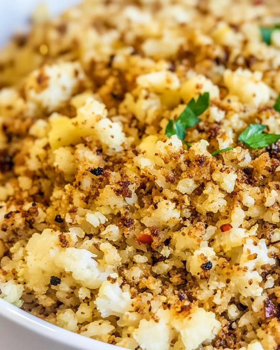 Quick Spicy Cauliflower Rice shot