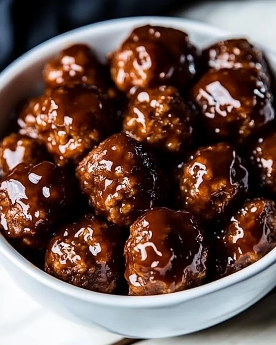Delicious Spicy Grape Meatballs shot