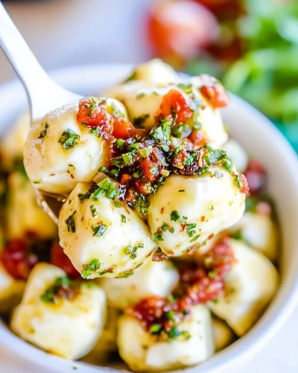 Homemade Spicy Marinated Mozzarella photo