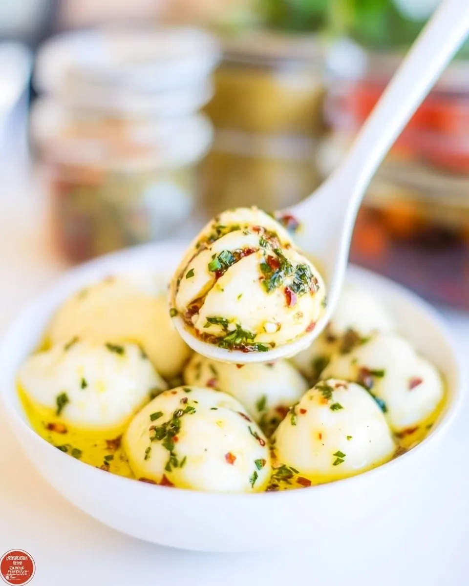 Delicious Spicy Marinated Mozzarella image