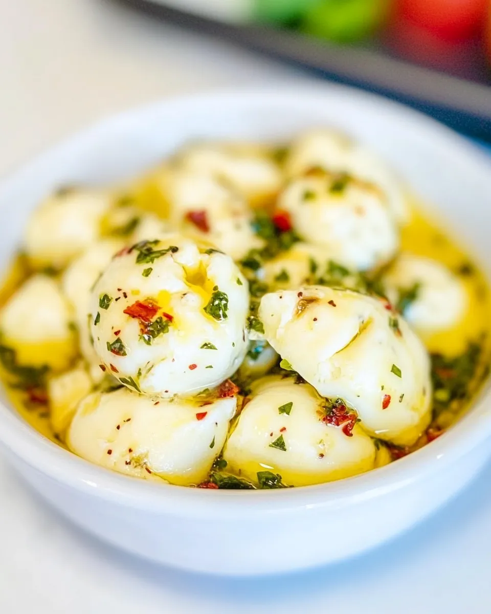 Easy Spicy Marinated Mozzarella recipe photo