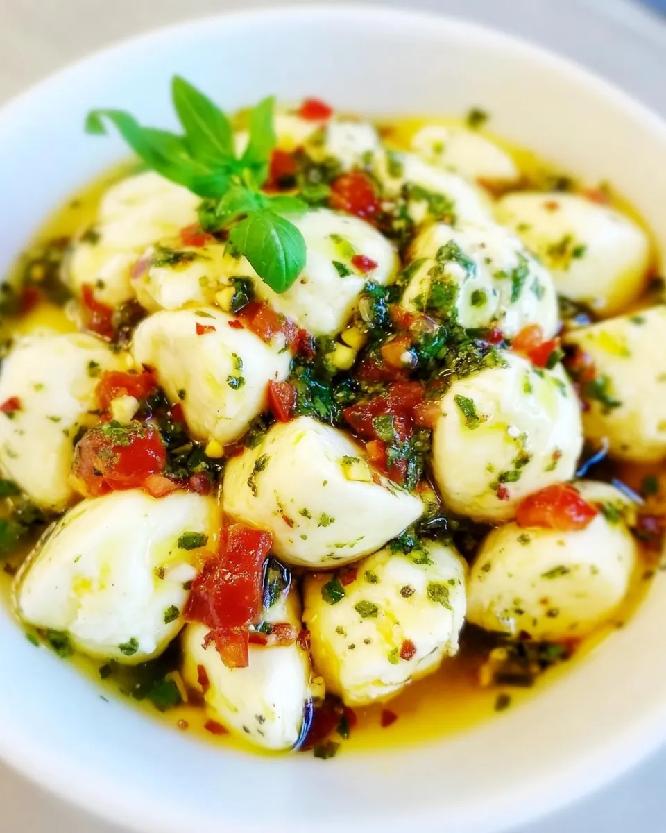 Savory Spicy Marinated Mozzarella dish photo