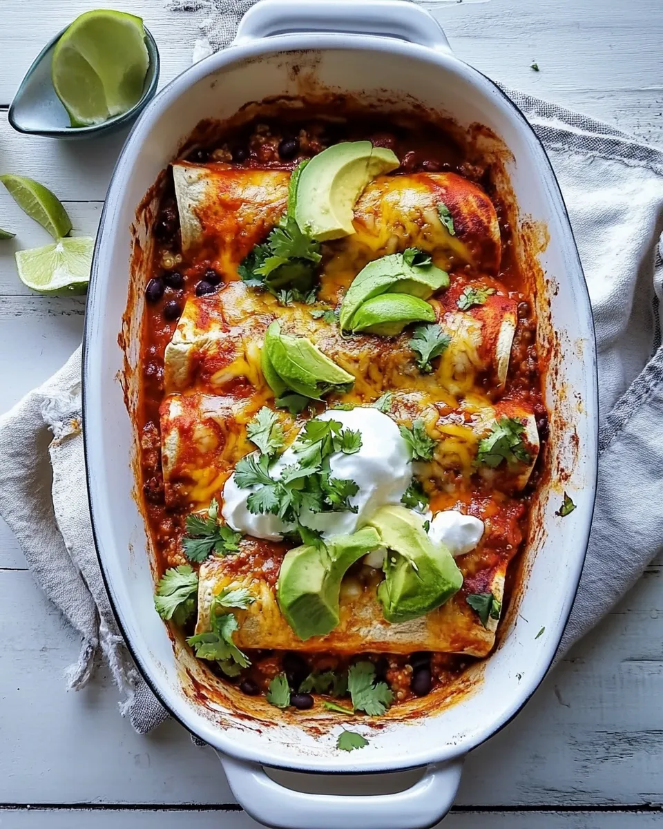 Healthy Spicy Poblano, Black Bean, and Quinoa Enchiladas. image