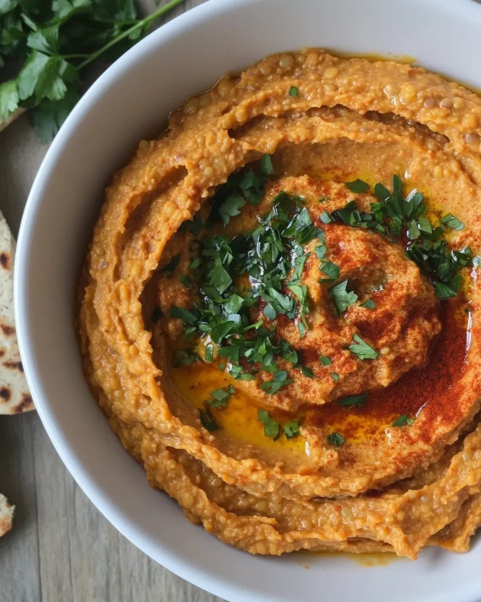 Healthy Spicy Red Lentil Spread image