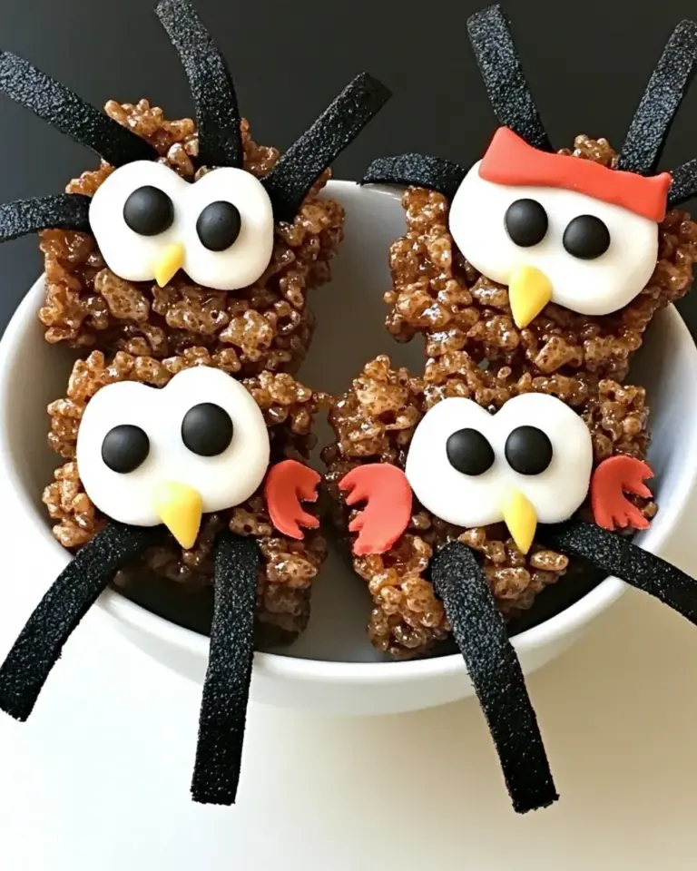Homemade Spider and Owl Krispie Treats photo