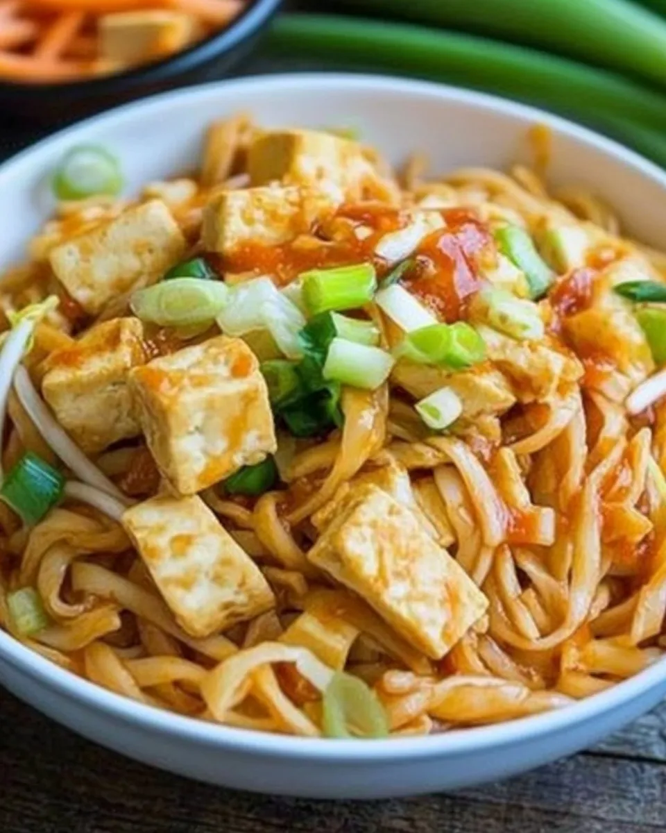 Best Sriracha Noodles with Tofu shot