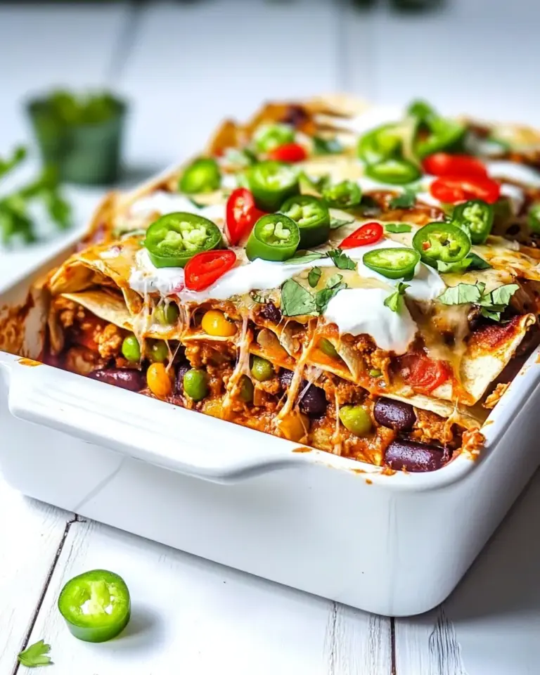 Homemade Stacked Vegetable Enchiladas photo