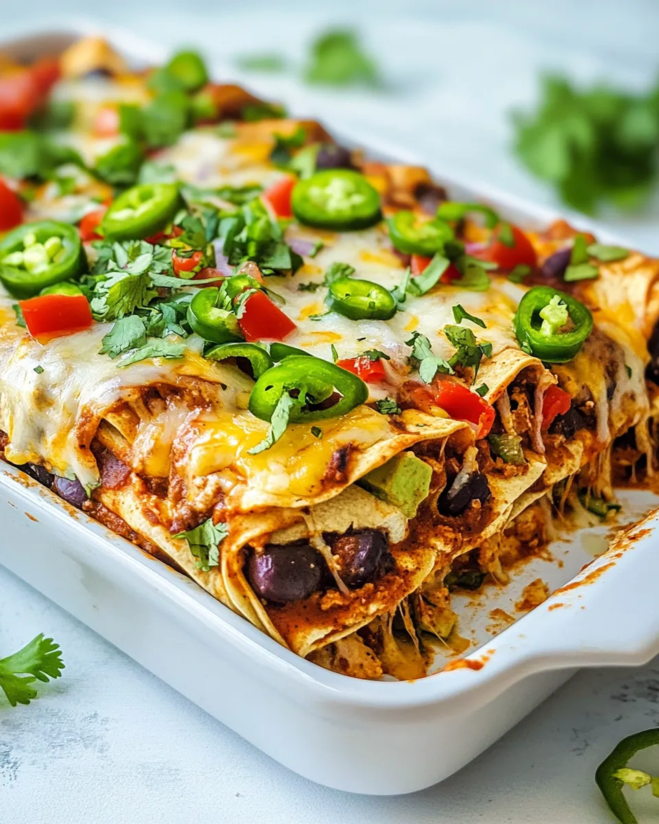 Delicious Stacked Vegetable Enchiladas image