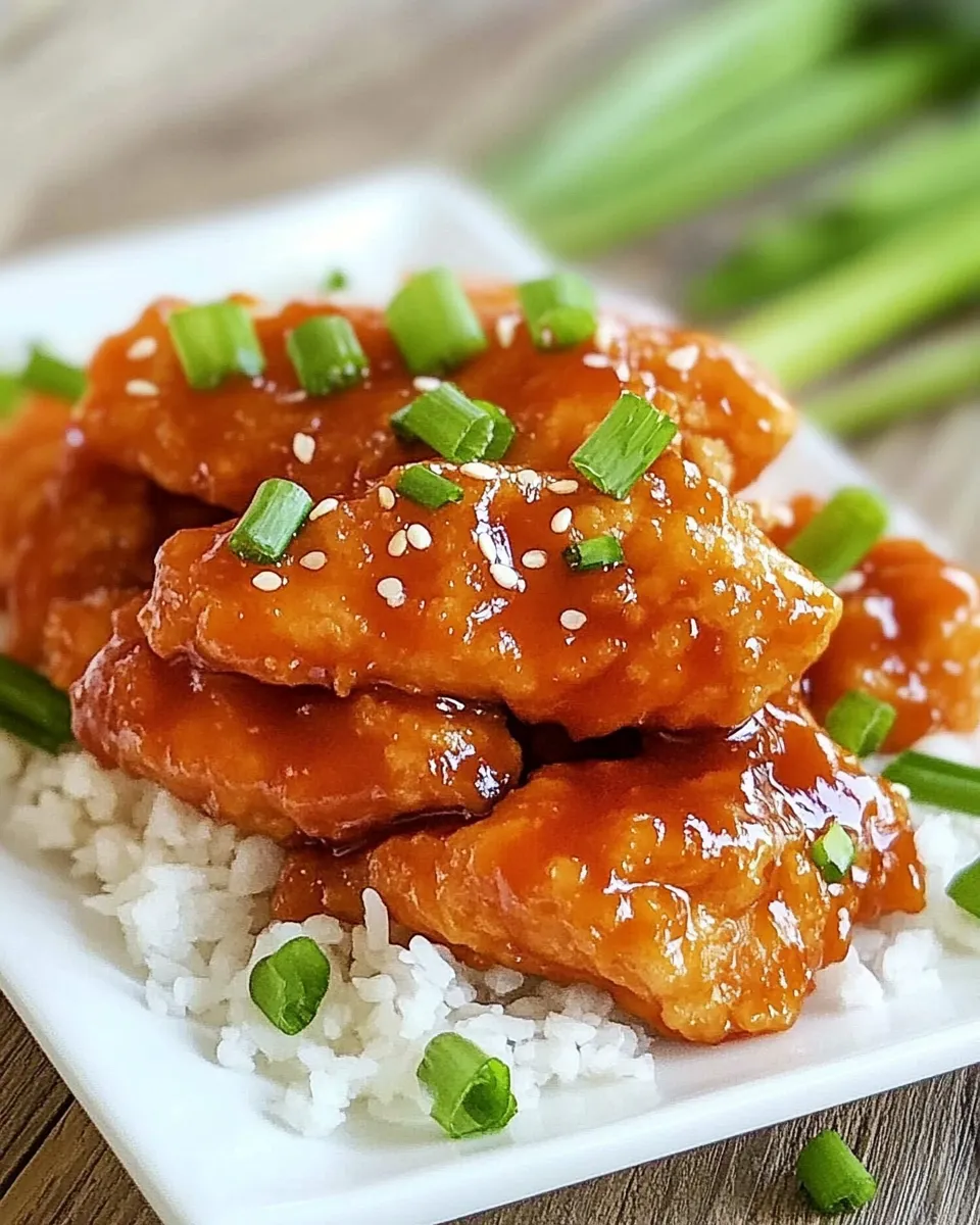 Delicious Sticky Chicken shot