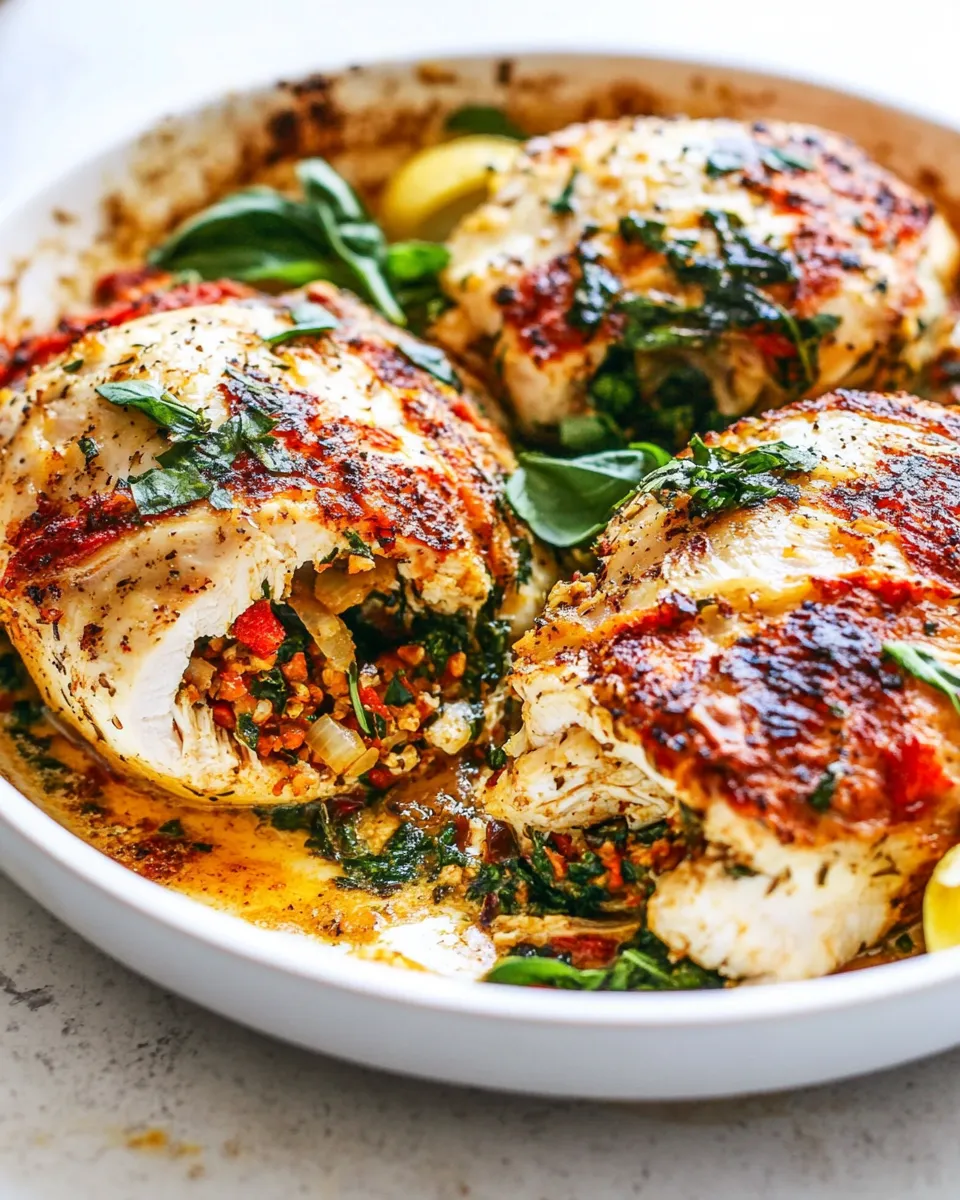 Classic Stuffed Tuscan Garlic Chicken dish photo