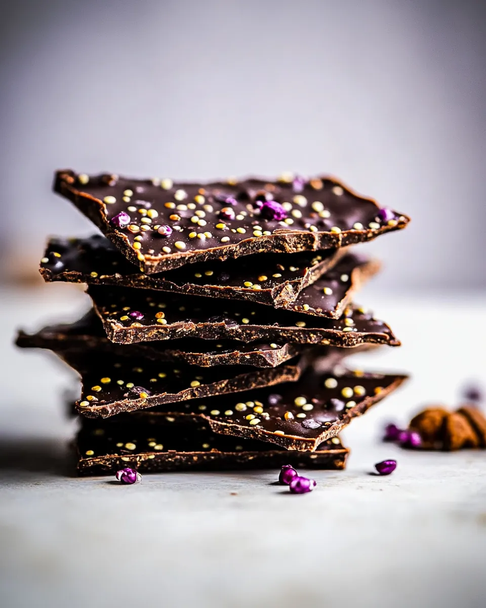 Homemade Superfood Chocolate Quinoa Bark. dish image