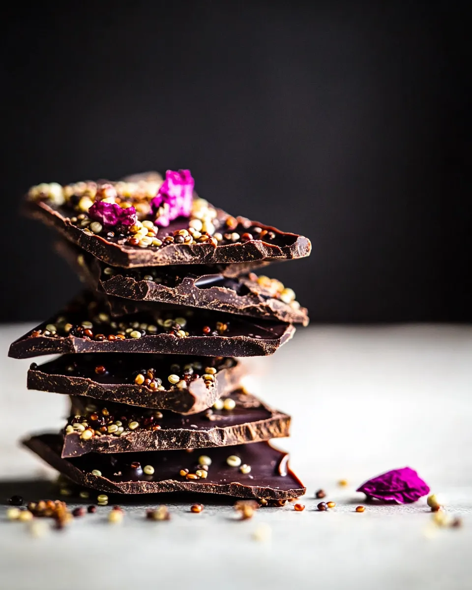 Delicious Superfood Chocolate Quinoa Bark. recipe photo