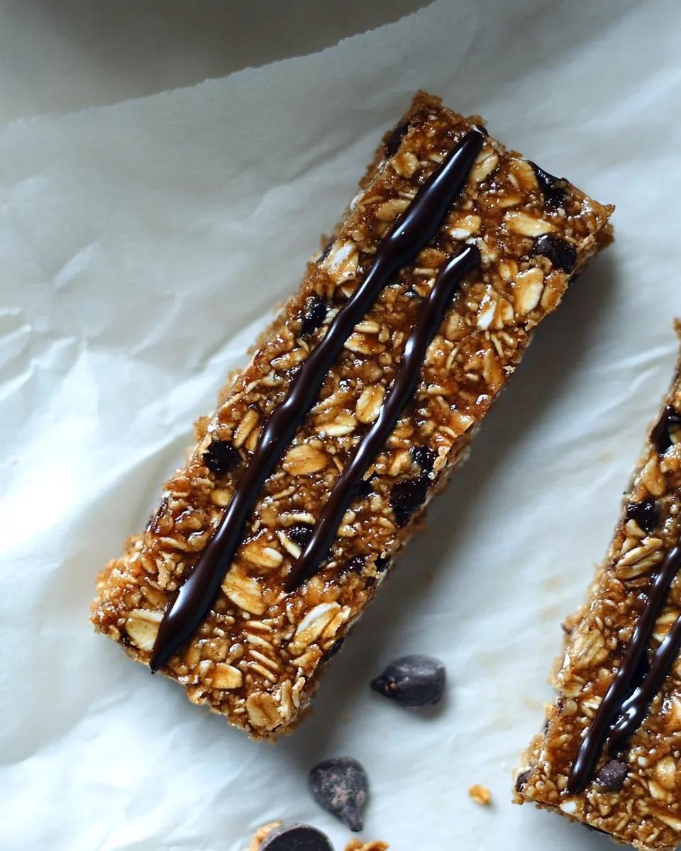 Homemade Sweet and Salty Chocolate Peanut Butter Granola Bars photo