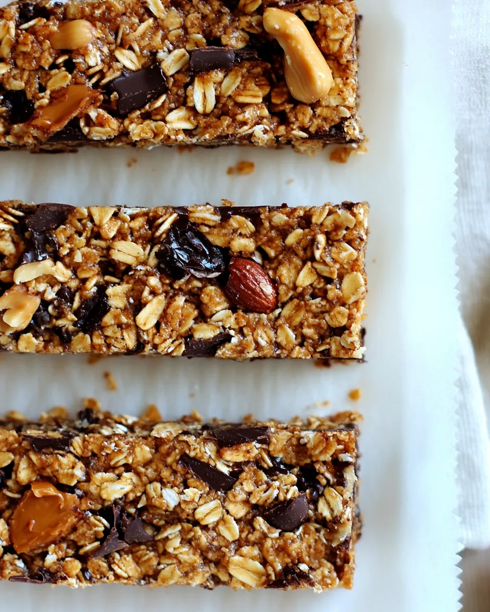 Delicious Sweet and Salty Chocolate Peanut Butter Granola Bars image