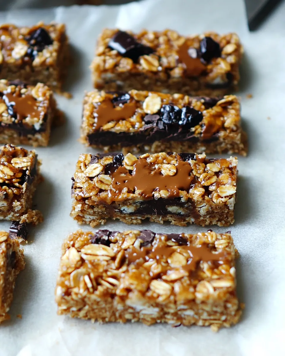 Tasty Sweet and Salty Chocolate Peanut Butter Granola Bars shot