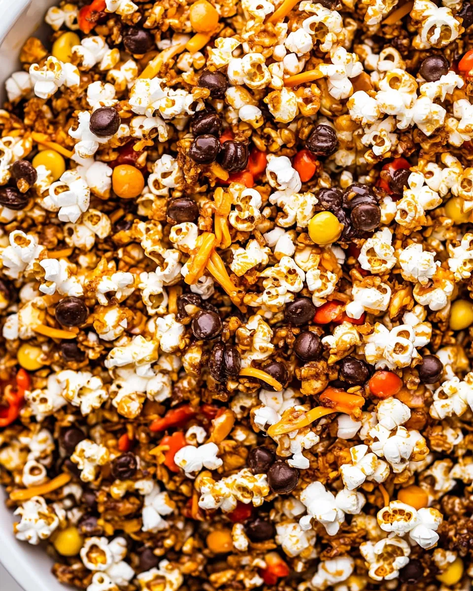 Easy Sweet and Salty Popcorn Snack Mix recipe photo