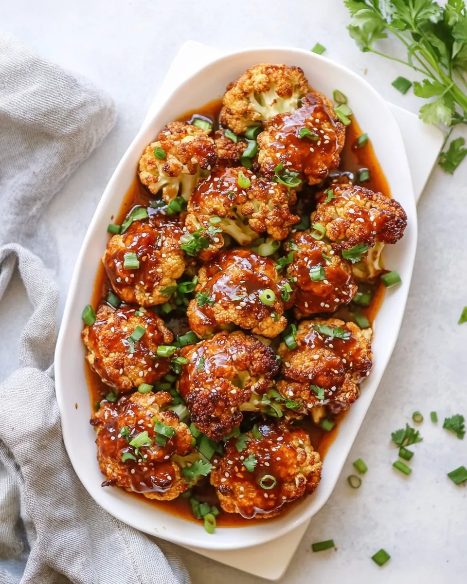 Simple Sweet and Spicy Roasted Cauliflower. photo