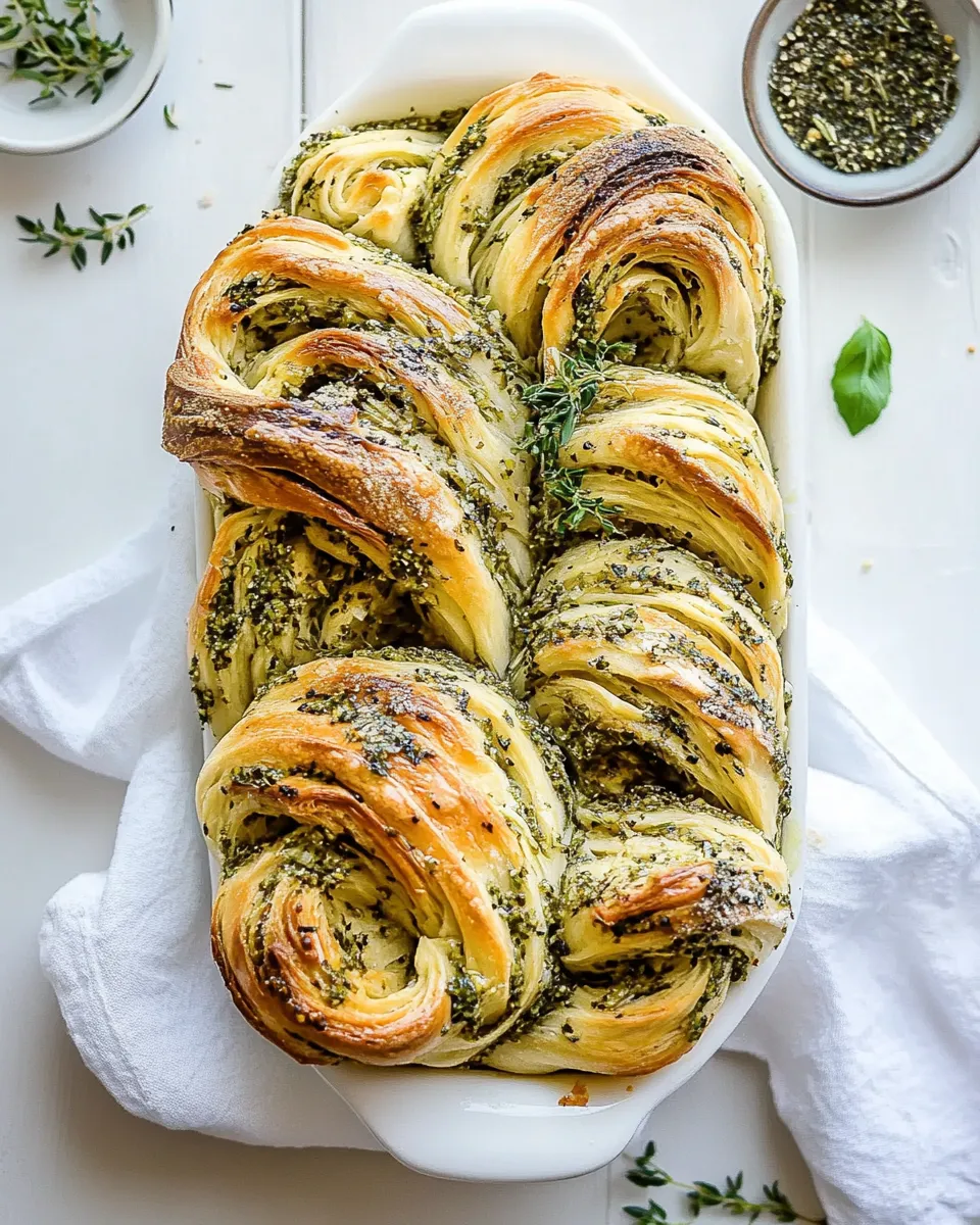 Healthy Swirled Garlic Herb Bread. picture