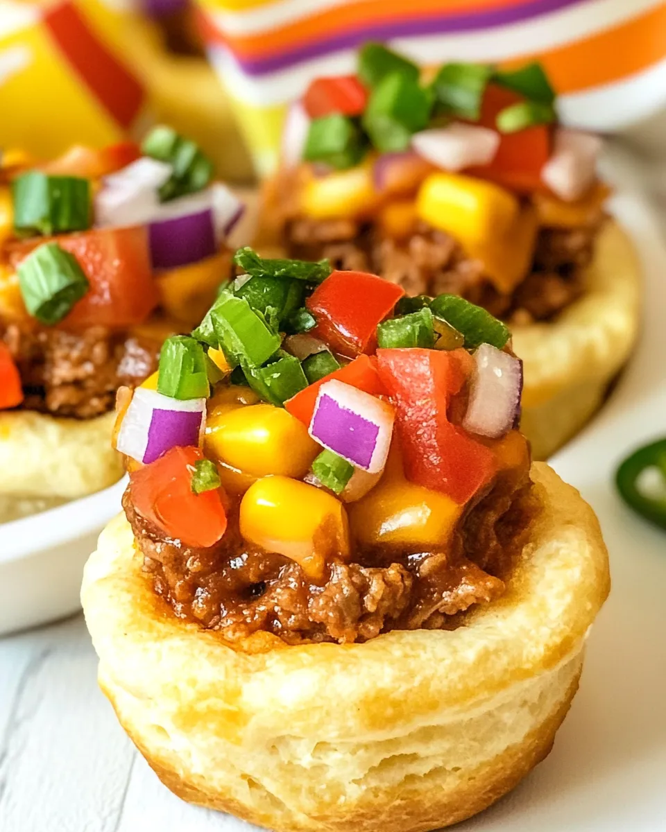 Easy Taco Biscuit Cups recipe photo