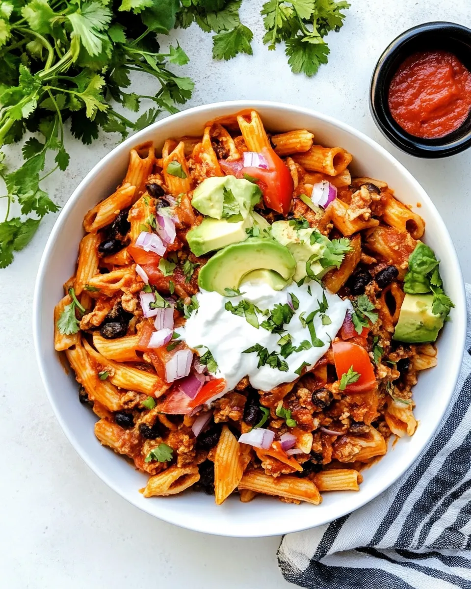 Quick Taco Pasta dish photo